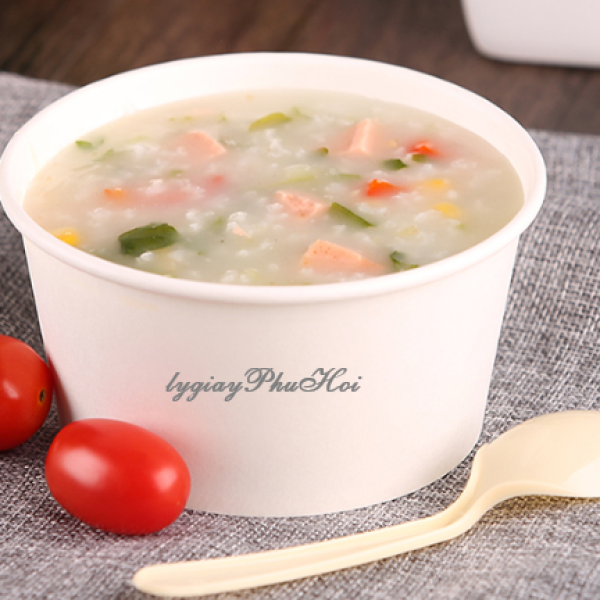 Tô giấy trắng 36oz (1080ml)- Có khay 2 tầng